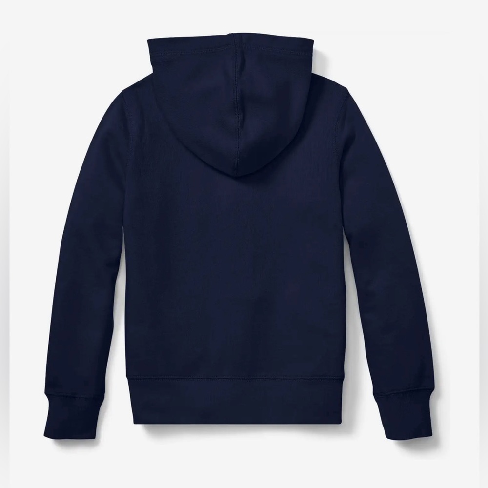 Polo Ralph Lauren Girls French Terry Zip-Up Hoodie Little Kid Size 6 Color Navy - Picture 2 of 3